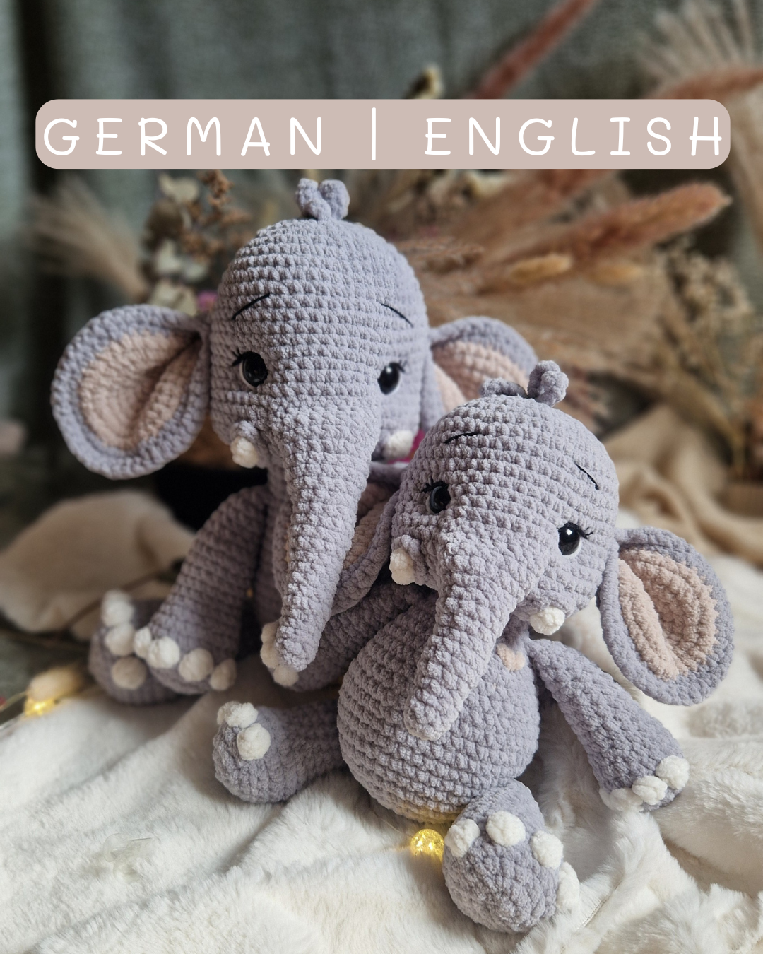 Häkelanleitung Elefant Nino | Crochet pattern elephant Nino