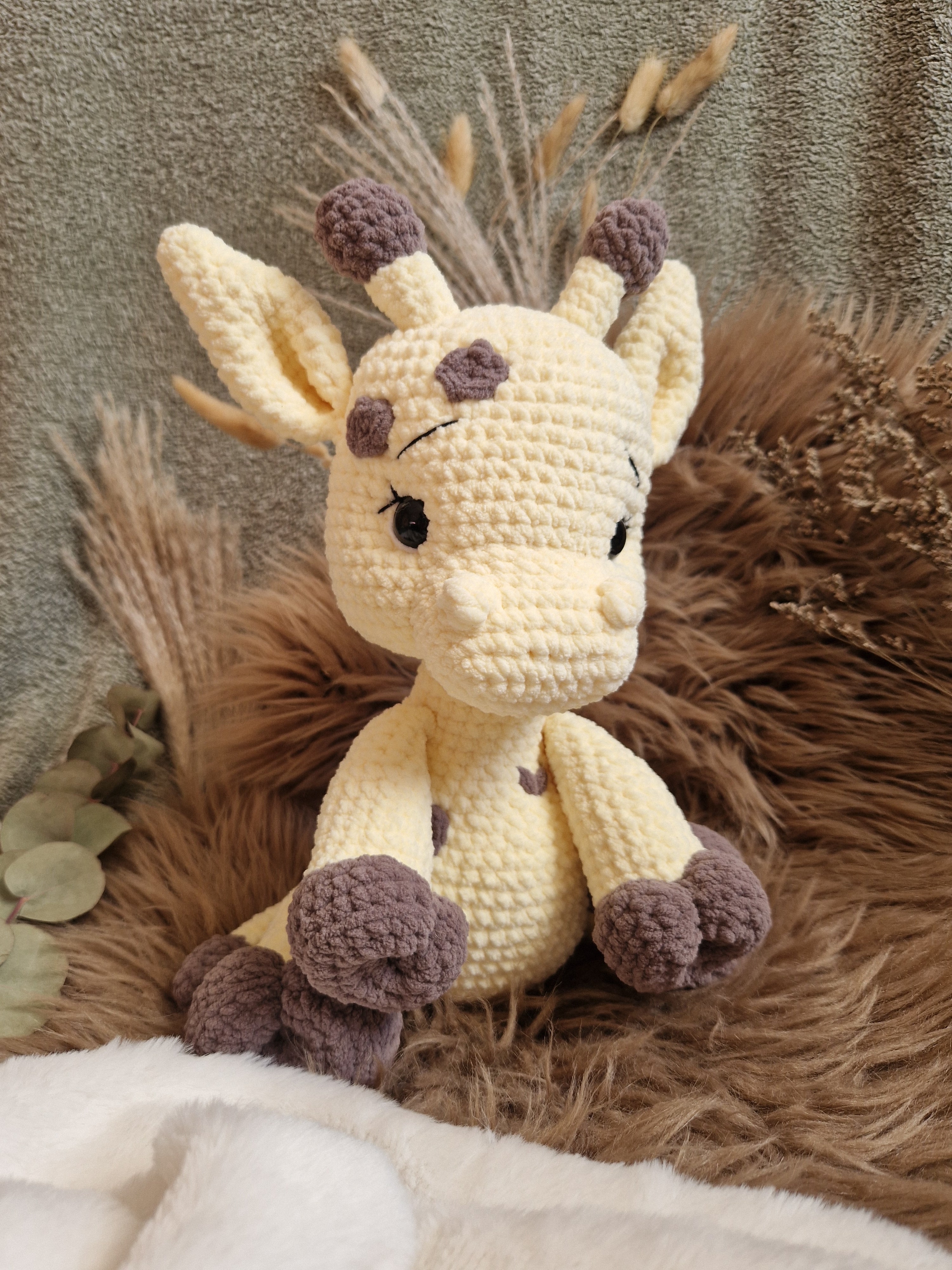 Gehäkeltes Kuscheltier Giraffe „Gesa" | Spieluhr