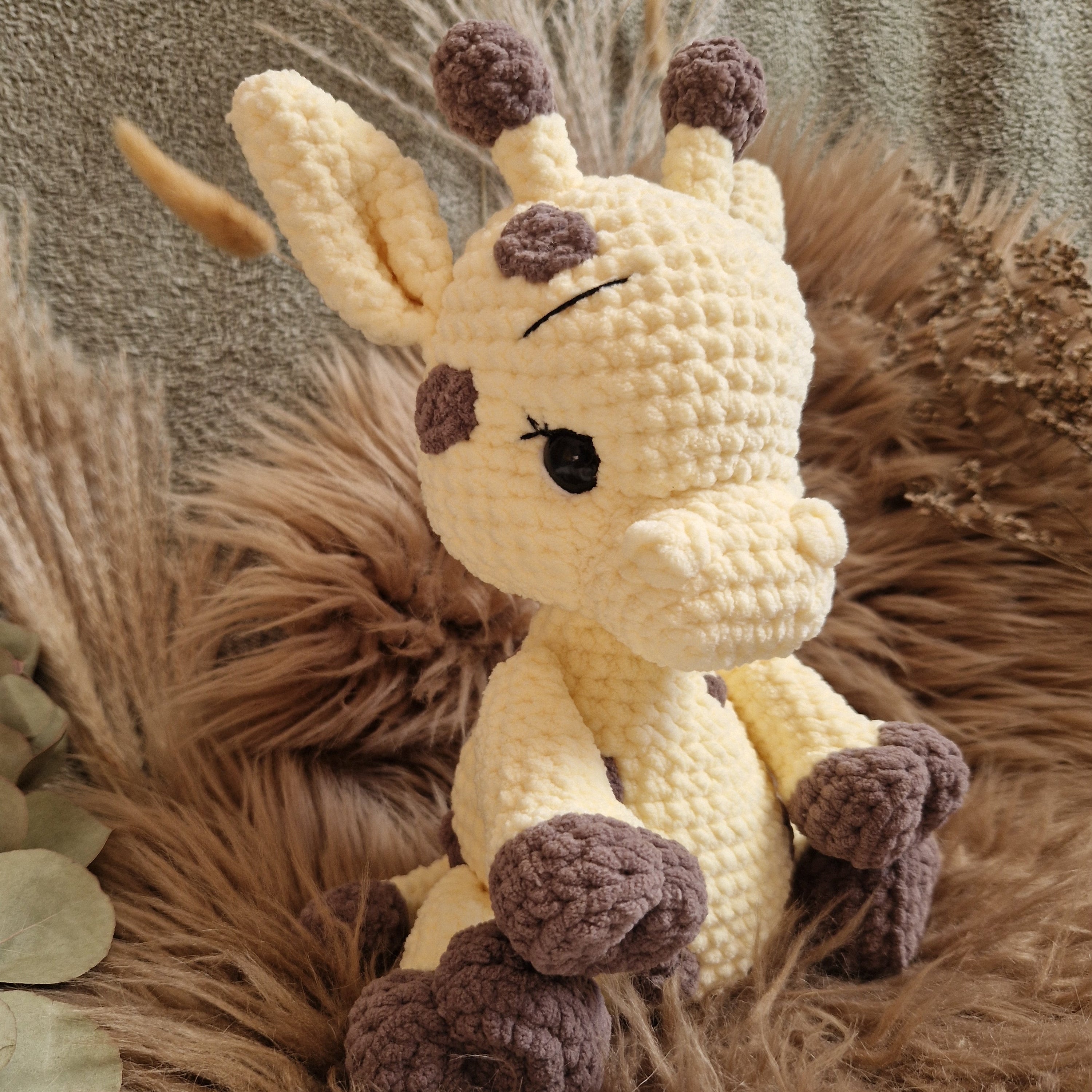 Gehäkeltes Kuscheltier Giraffe „Gesa" | Spieluhr