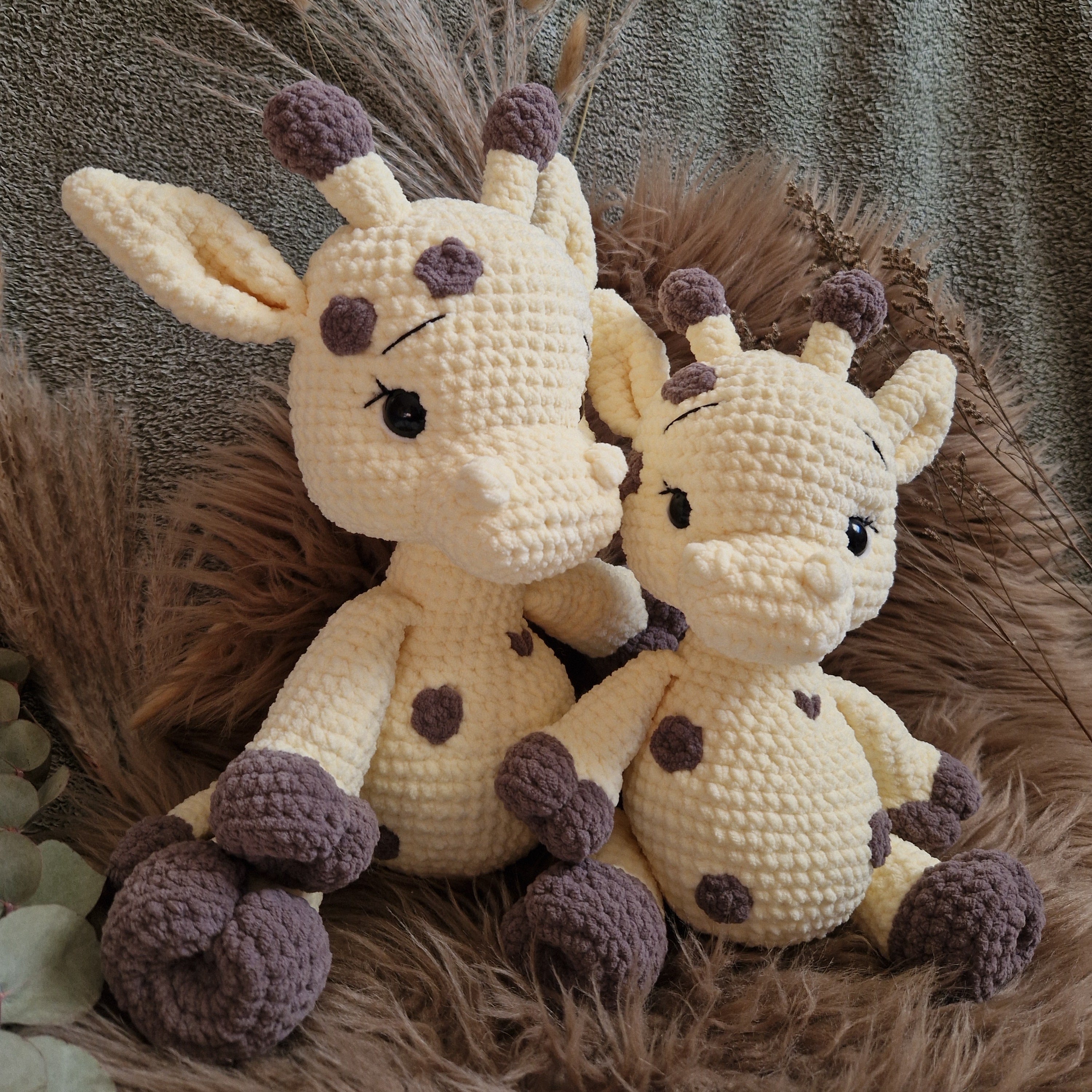 Gehäkeltes Kuscheltier Giraffe „Gesa" | Spieluhr