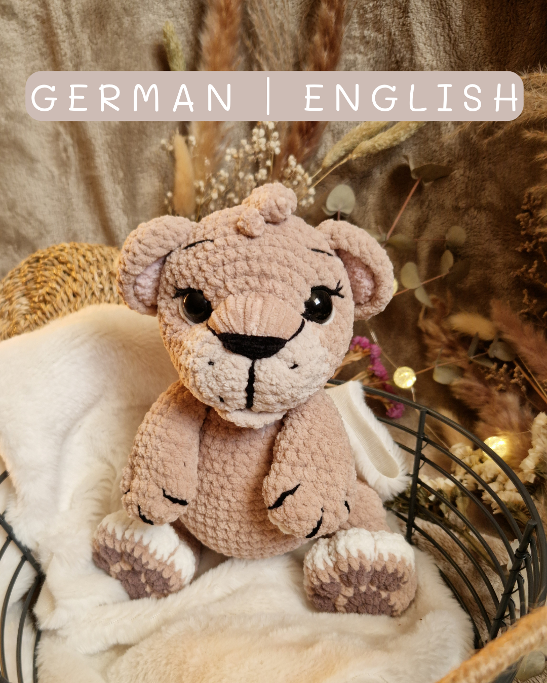 Häkelanleitung Löwe Koru | Crochet pattern lion Koru